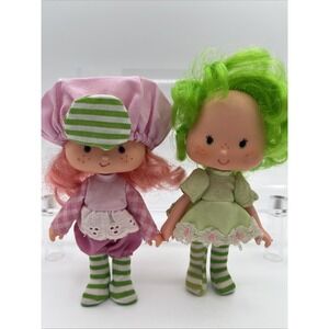 Vintage 80s Strawberry Shortcake Doll lot of 2 Raspberry Tart Lime Chiffon READ